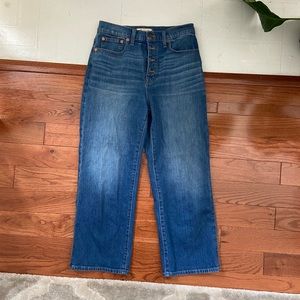 madewell slim wide leg crop jean